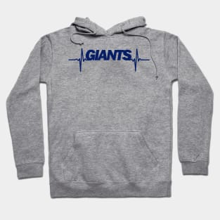 Giants heartbeat blue Hoodie